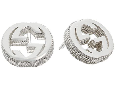 gucci interlocking g silver earrings.